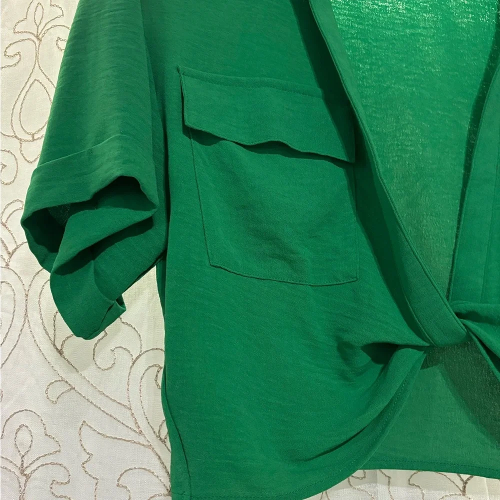 Love J Green Knot Front Shirt - Picture 2 of 7